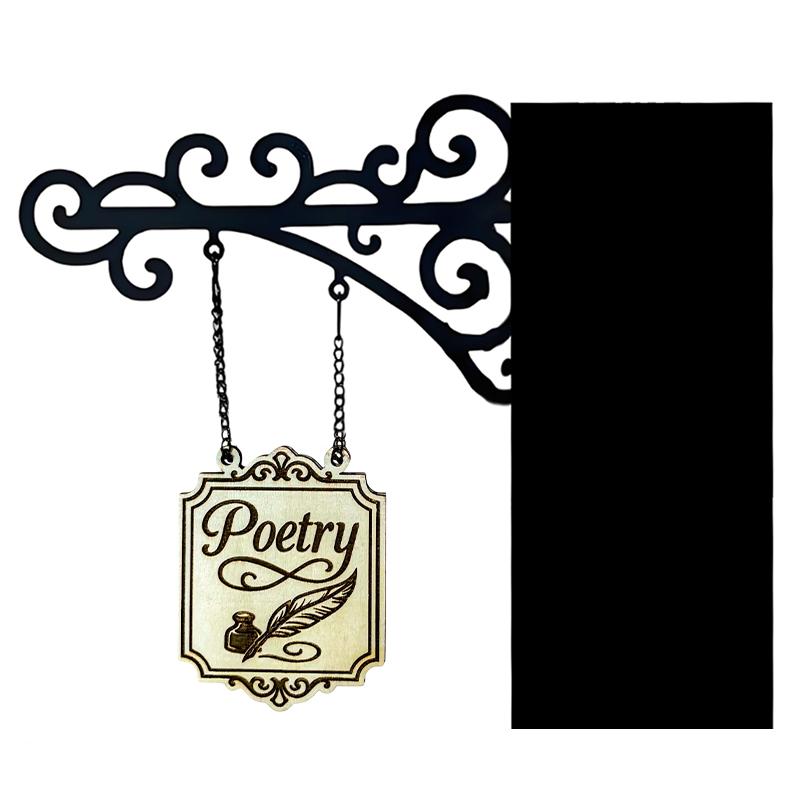 Book Nook Tavern Signs Literary Hanging Sign Readers Genre Shelf Labels Book Decor Bookshelf Signs Halloween Decor