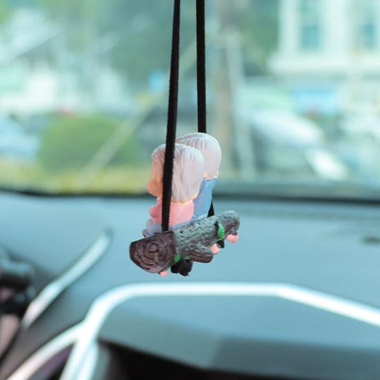 Подвесной кулон в виде кота для автомобиля, 3D-зеркало заднего вида с котом, подвесное украшение, милые аксессуары для подвесного интерьера автомобиля