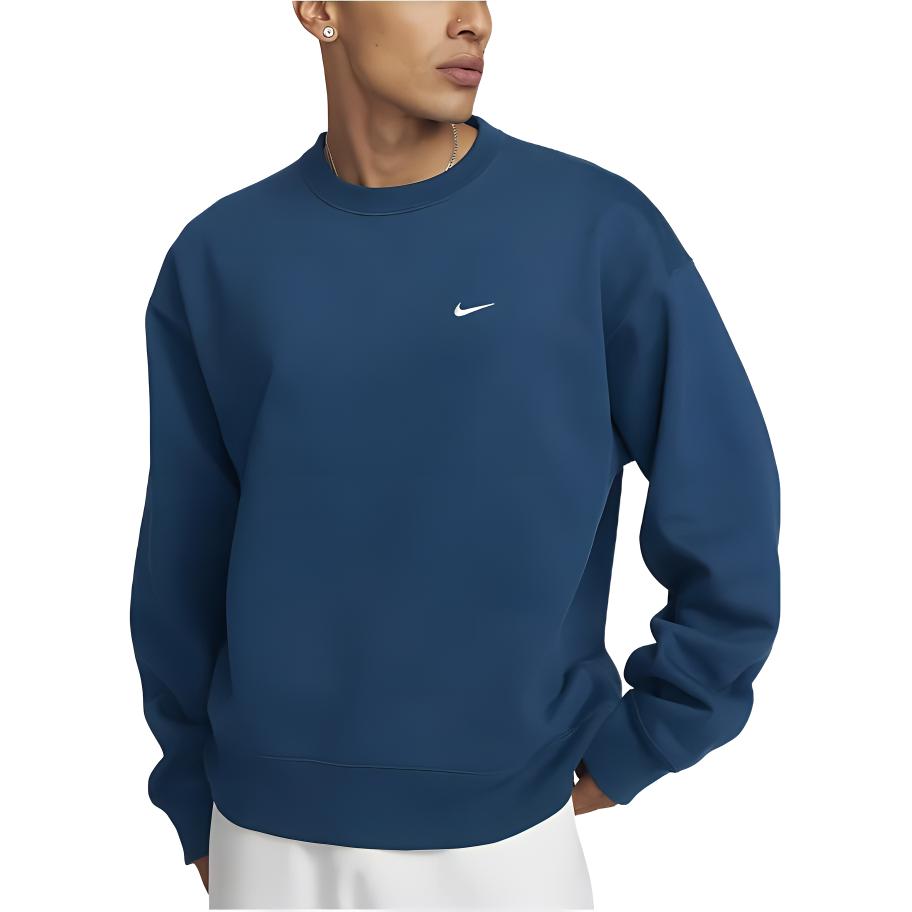 Nike Толстовка с круглым вырезом и логотипом, мужские топы, темно-синий CV0554-460