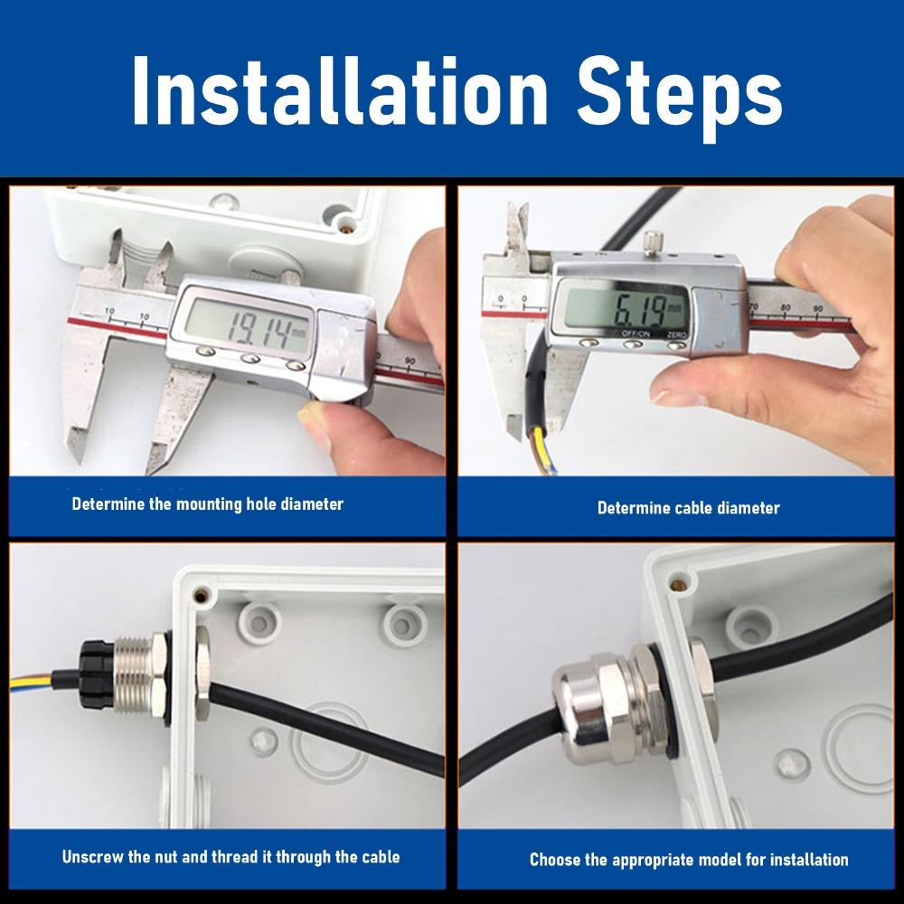 15-22mm Cable Diameter Wire Glands Joints M32 Waterproof Connector  Electrical Switchboard