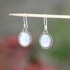 Rainbow Moonstone Silver Women Earring Pure 925 Sterling Silver Handmade Jewelry
