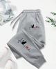 Dog Red Heart Electrocardiogram Printing Printed Woman Pant Street Soft  Sweatpants Sport Fashion Trousers Casual Autumn Pants