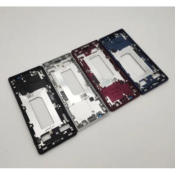 Original For Sony Xperia 5 / X5 / J8210 J9210 Middle Frame Housing Bracket Metal Chassis Bezel Plate With Dust Plug Cover