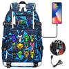 Rhythm Box Printed USB Teen Student School Bag Men's and Women's Casual Large Capacity Travel Bag Backpack