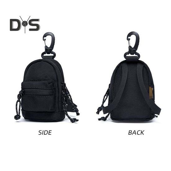 Мини-сумка для ключей на шею из водонепроницаемой ткани Оксфорд, кошелек на молнии, портмоне, небольшой рюкзак, брелок для ключей, наушников, безделушек, чехол для хранения