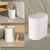 Bathroom Trash Can with Lid Trash Bin Press Top Waste Basket Stylish Slim Garbage Can Compact Spaces Wastebasket for Kitchen