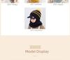 Children's Velvet All-In-One Winter Hat: Warm Wool Duckbill Cap with Face Protection and Scarf
