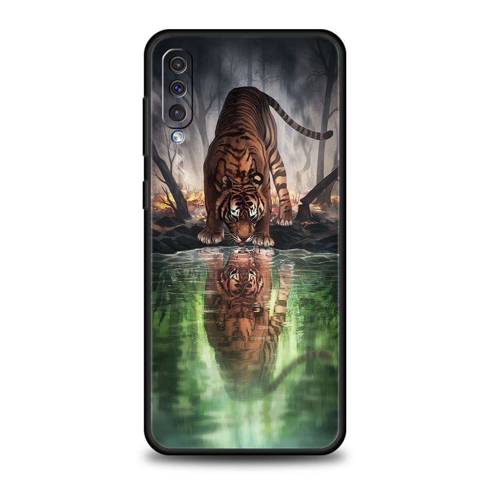 Чехол с животным Тигр Лев для Samsung Galaxy A12 A22 4G A32 5G A72 A52 A70 A50 A20e A30 A02s A10 A20s A10s A40 A04 Мягкий чехол для телефона