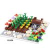 MOC Игрушки Сборка Сельскохозяйственные Животные Строительные Блоки Городской Пейзаж Курятник Цветы Огород Животная Сцена Блок