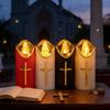 Resuable Christian Cross Candles Waterproof Realistic Flame Candles  Church Use