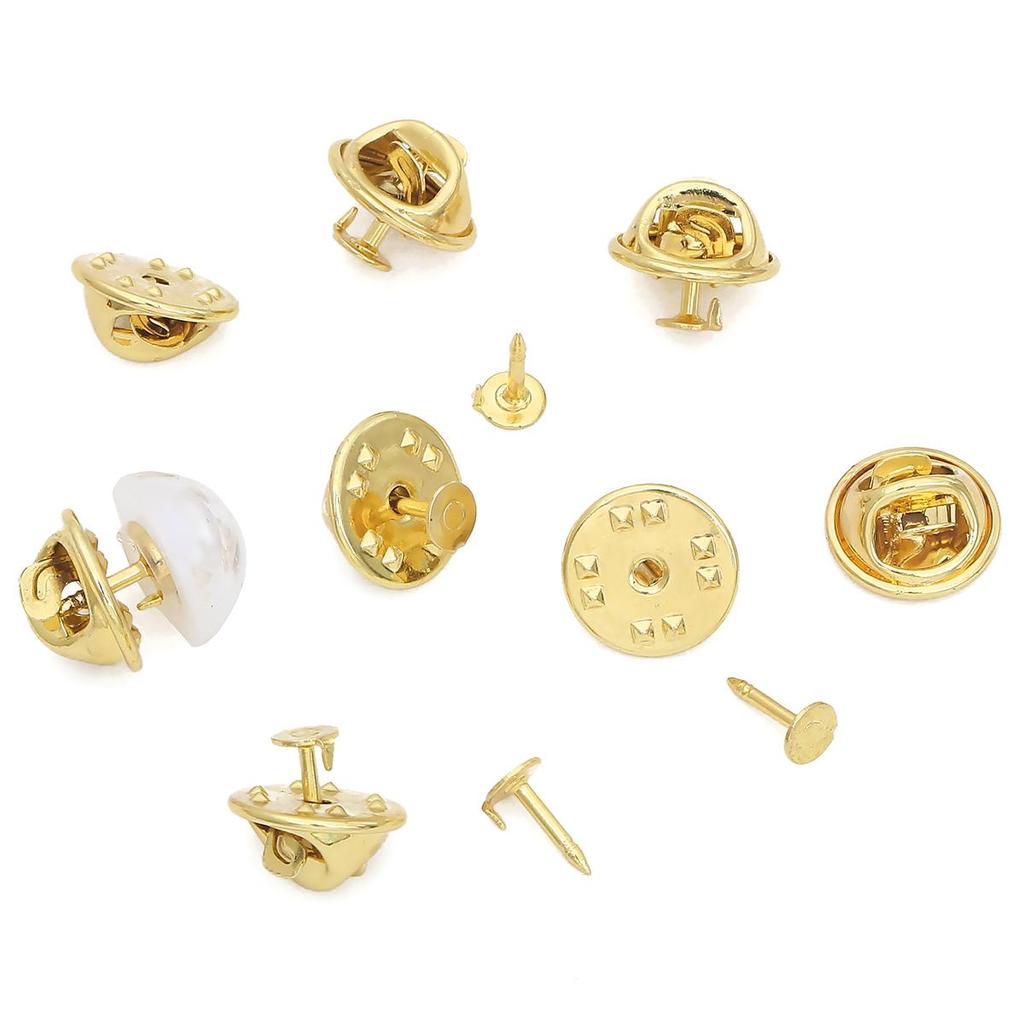 Brooch Butterfly-Shape Buckles Copper Electroplating of 14K Gold 5Set/Bag