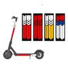 1 Set Reflective Styling Stickers Night Safety Skateboard Warning Strip For Xiaomi M365/Pro/1S/Pro 2 Electric Scooter Accessory