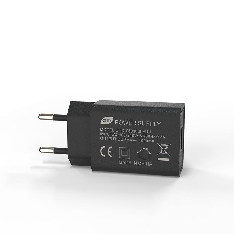 Мобильное зарядное устройство 5V2A/1A с вилкой US/EU и сертификацией CE/ETL/3C
