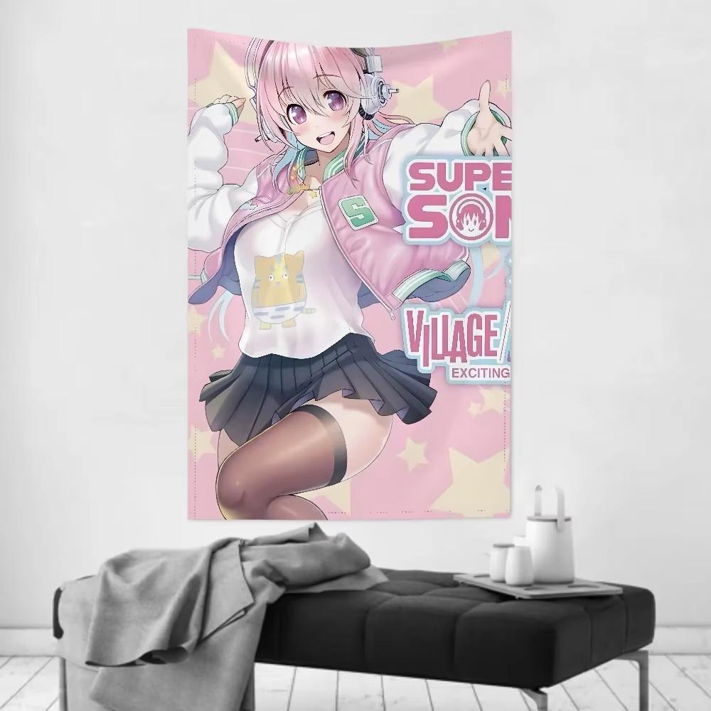 Чернила Эстетика Моэ Комната Гобелен Тема Super Sonico Кавайная Спальня Общежитие Декор