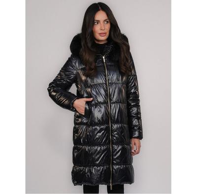 Куртка пуховая с Капюшоном с Мехом FAN LEATHER