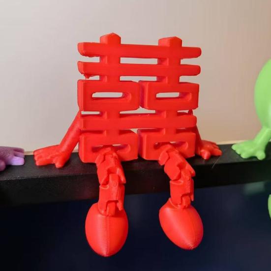 1/2 шт. 3D-печатная фигурка персонажа Си Красная фигурка персонажа Си с подвижными ногами Подвижные суставы Двойная игрушка-непоседа Си Украшение