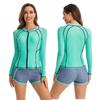 Split Flat-Angle Surfsuit Women's Swimsuit Long Sleeve Swimsuit Zipper Cardigan Women Tankini