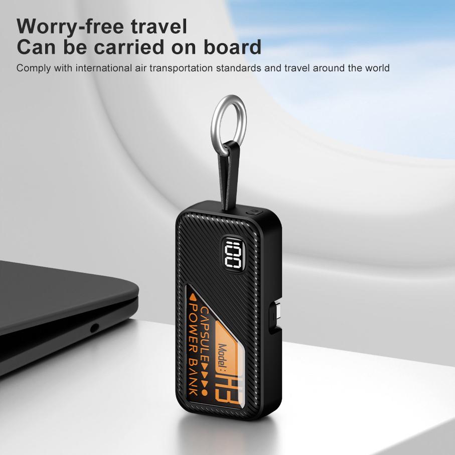 Портативный внешний аккумулятор 5000 мАч, капсульный внешний аккумулятор, быстрая зарядка, большая емкость, компактное и портативное зарядное устройство