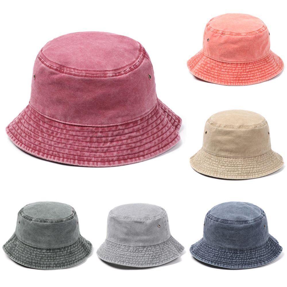 Fashion Women Men Casual Cotton Sun Hat Fisherman Cap Bucket Hat Foldable