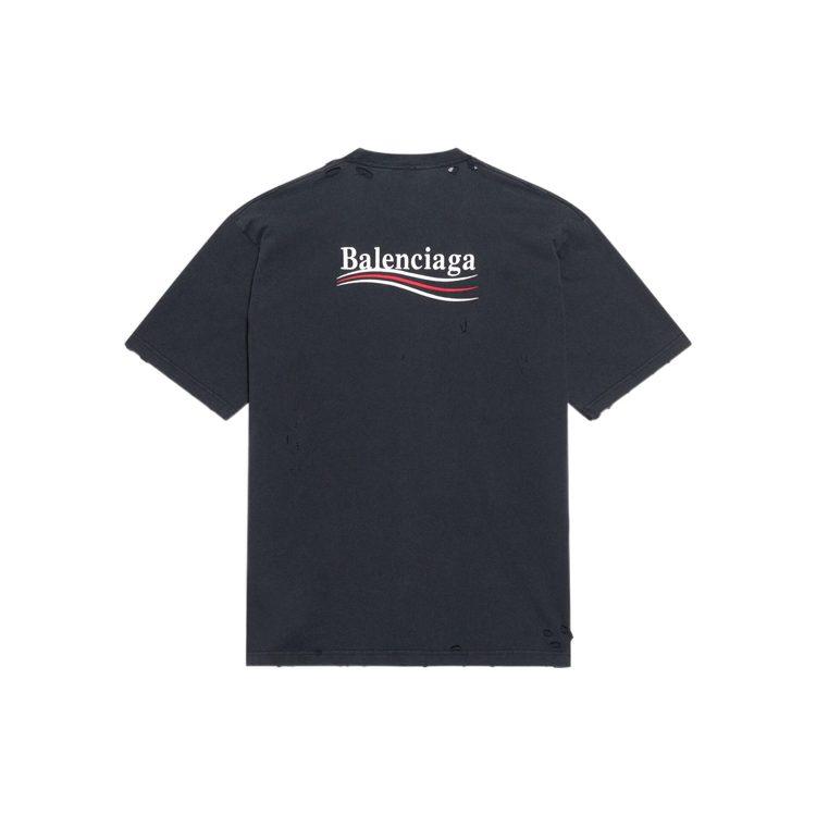 Balenciaga Футболки Мужские Черные С Круглым Вырезом Умеренные 641675TKVJ19034
