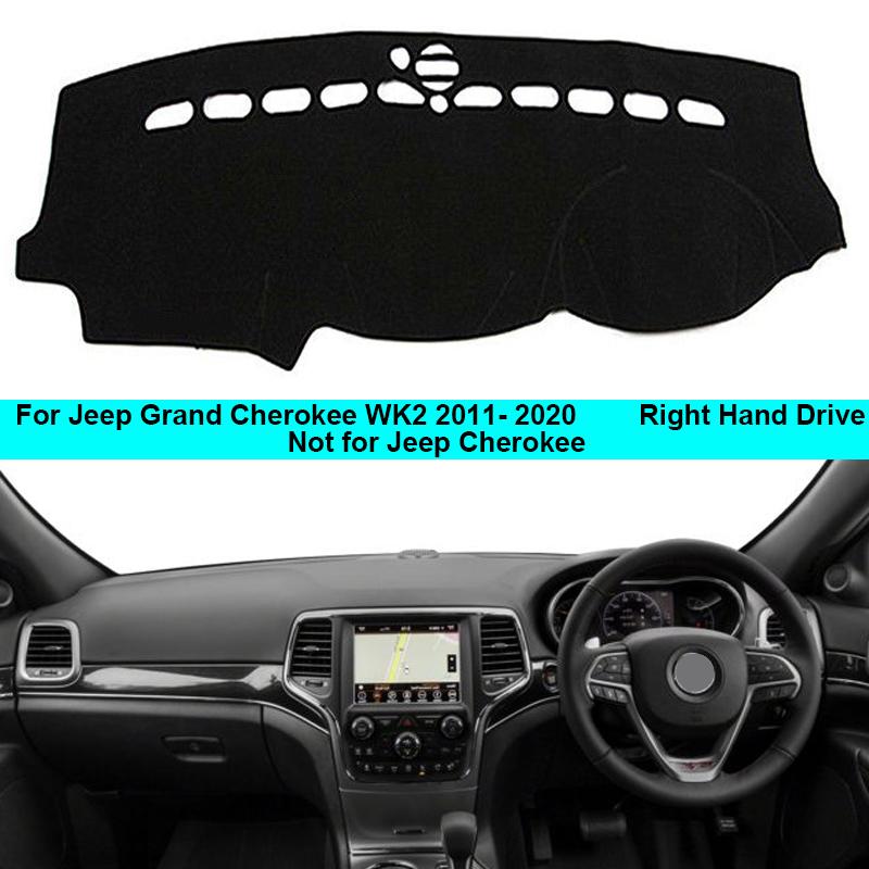 For Jeep Grand Cherokee WK2 2011 - LHD RHD 2 Layers Car Dashboard Cover Carpet Cape Rug Shade Carpet Dashmat Pad Protector