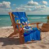Ultra-Soft Beach Towel with Sonic Theme,Ideal for Pool - Camping, Diving - Perfect Travel Essential, Vibrant Beach Towel.