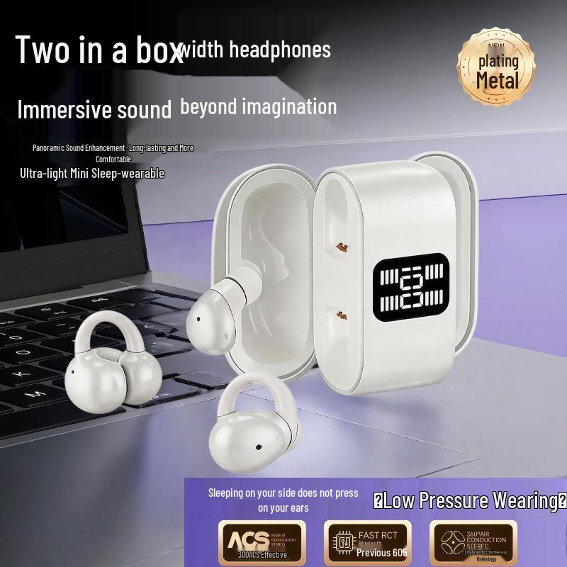 Зажимные Bluetooth-наушники для сна, двойные с высоким качеством звука и долгим временем работы от аккумулятора - B55