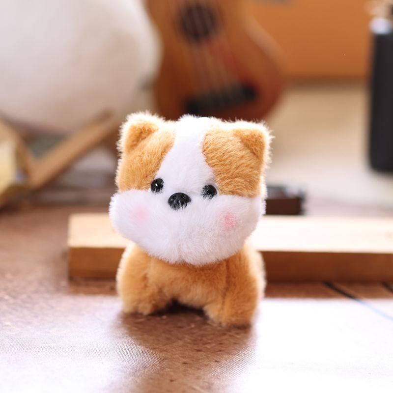 Mini Dog Plush Keychain Super Soft Stuffed Animal Backpack Decor Gift For Teens