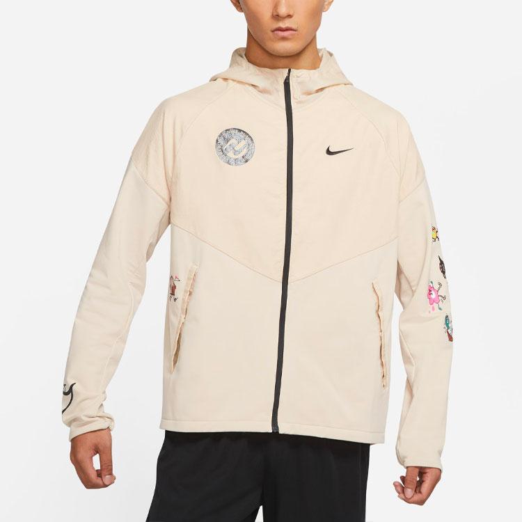 Nike Спортивная повседневная куртка с капюшоном и принтом алфавита из мультфильма, мужские куртки Gamboge DO6975-206
