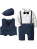 Официальный костюм Western Baby First Kindergarten First Baby Birthday [TickElf] Детская одежда для мальчиков, комбинезон, комплект, одежда, еда, церемония, фестиваль,