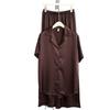 Summer 1011 Ice Silk Short Sleeve Trousers Simple Russian Jacquard Long Sleeve Suit Large Size Ladies Casual