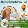 Personalized Custom Thermal Transfer Large Women's Summer Travel Sun Hat Vacation Beach Hat Sun Hat