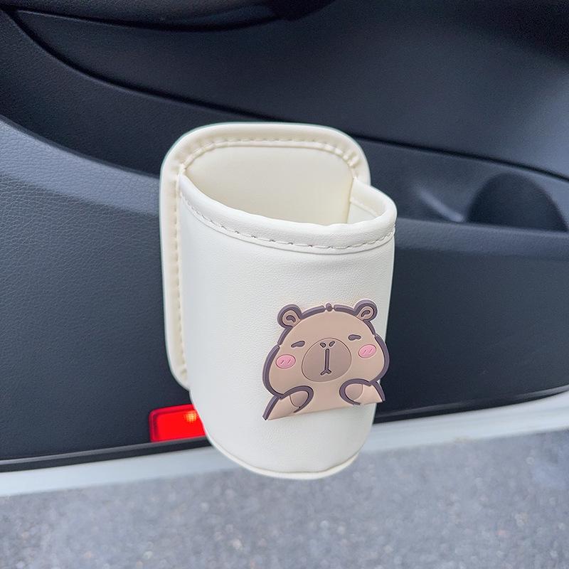 Car Seat & Door Cup Holder: Fixed Backrest Storage & Side-Mounted Drink Holder