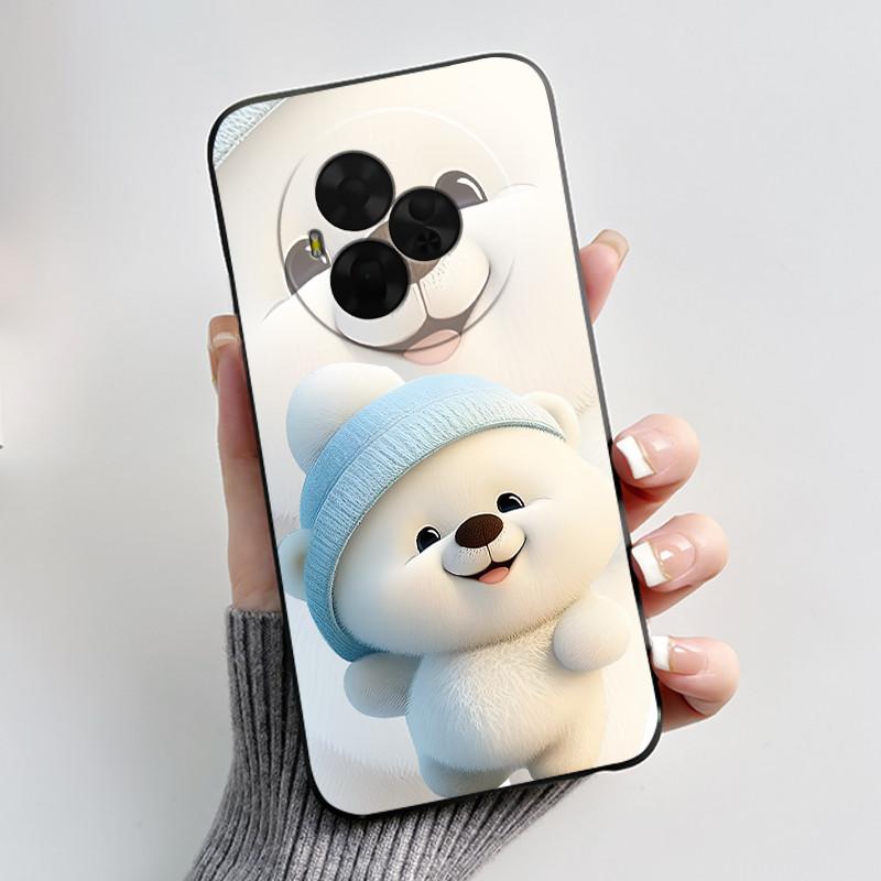 Новый Мягкий Черный Чехол для TCL NxtPaper 60 Ultra Зеленый с Рисунком Мультяшного Кролика Ударопрочный Чехол для TCL Ion X/TCL Ion V