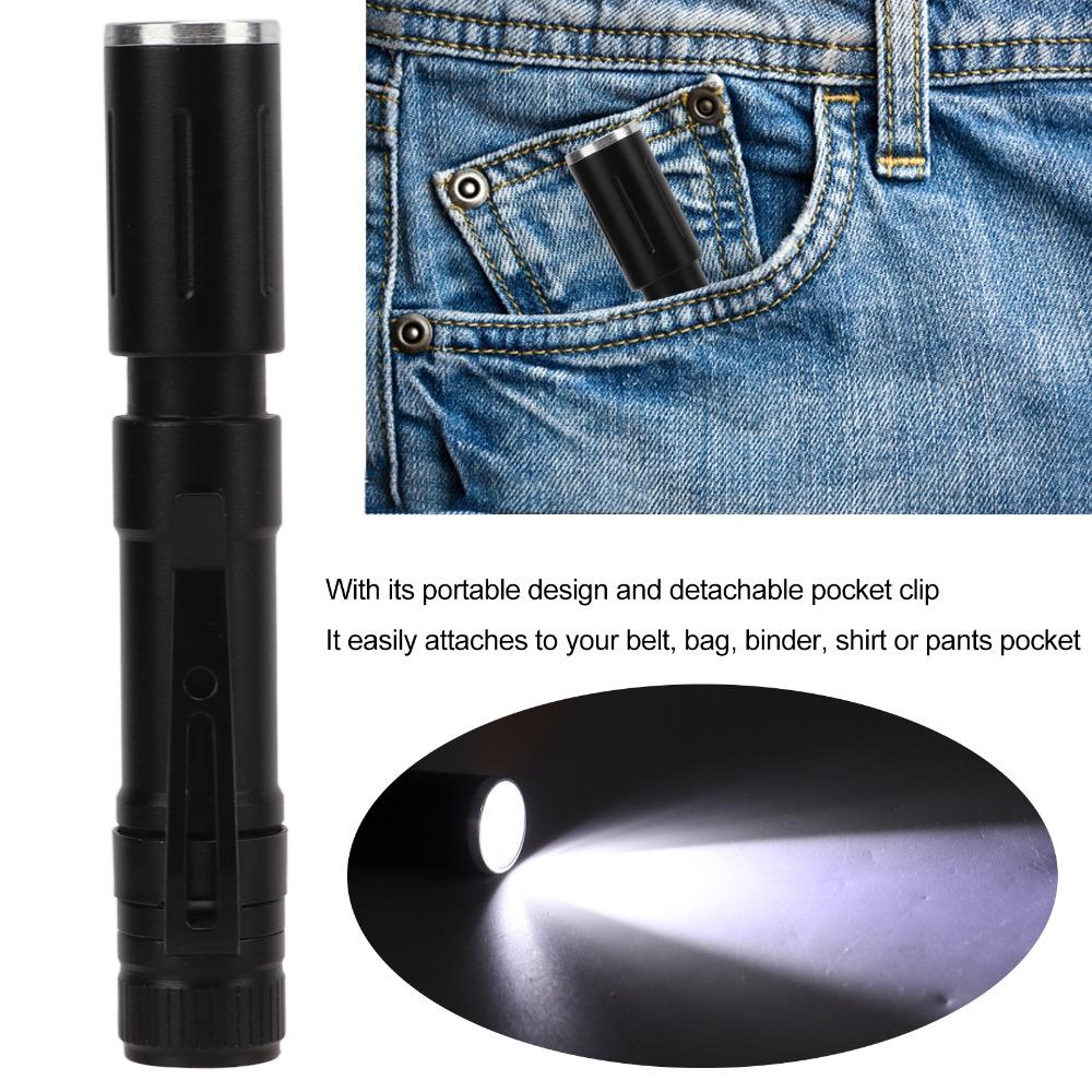 Stretchable Focusing Pocket Torch Aluminum Alloy LED Pen Light Durable LED Flashlight Inspection
