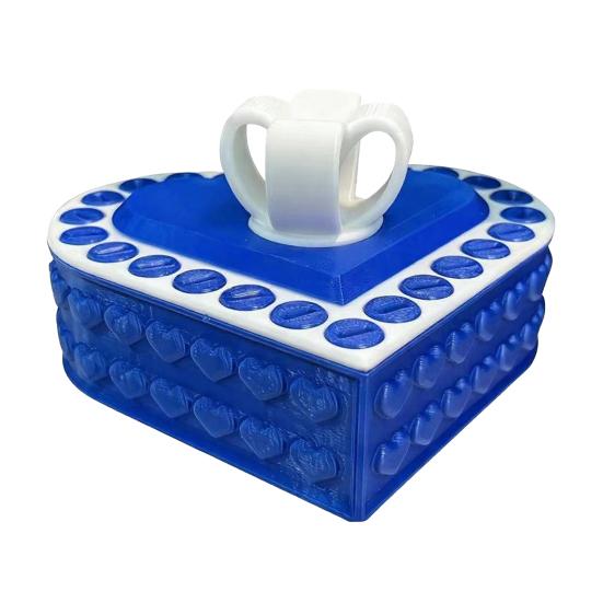 Love Heart Annoying Gift Box with Screws 3D Printed Christmas Puzzle Present Box Prank Case Home Office Desktop Decoration Ornament Joke Gag Gift