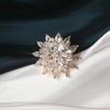 High-End Crystal Snowflake Brooch Women'S Exquisite Suit Coat Corsage Accessories Niche High-End Anti-Light Pin Buckle