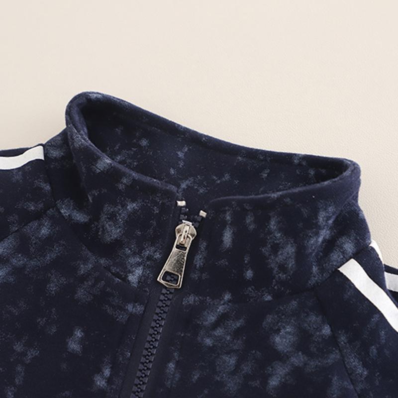 Boys' Long Sleeved Three Piece Set - Navy Blue Baseball Jersey - jacket+T-shirt+pants - Baby Fashion Clothing - Size S-3XL