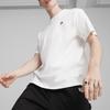 Puma Однотонная повседневная футболка с круглым вырезом и коротким рукавом, с заниженной линией плеч, мужские топы, белая 625925-02