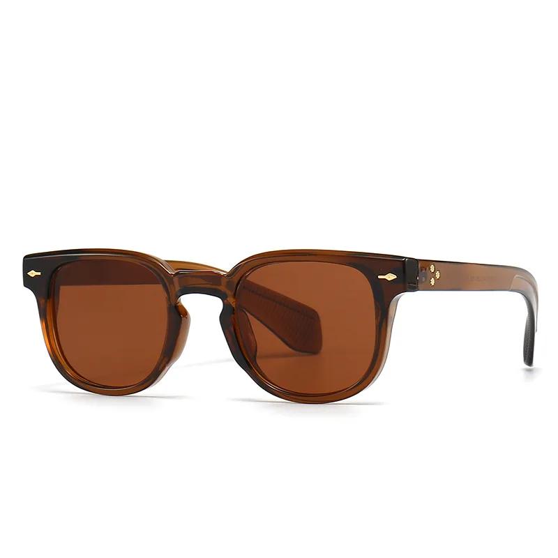 SHAUNA Женские квадратные солнцезащитные очки в стиле ретро с заклепками, трендовые мужские солнцезащитные очки с градиентом UV400