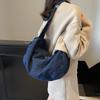 Winter New Korean Version Fashion Shoulder Bag Women's Casual Denim Bag Simple Commuter Messenger Tote Bag