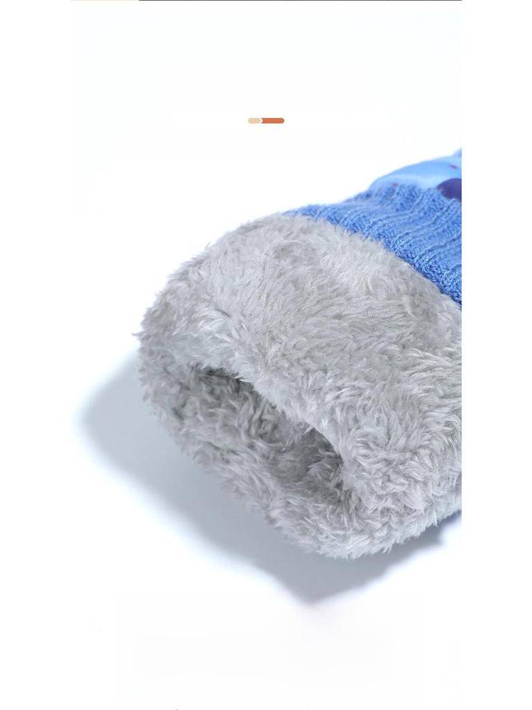 Детские зимние водонепроницаемые горнолыжные перчатки - теплые, толстые коралловые флиса, для мальчиков и девочек DRST23