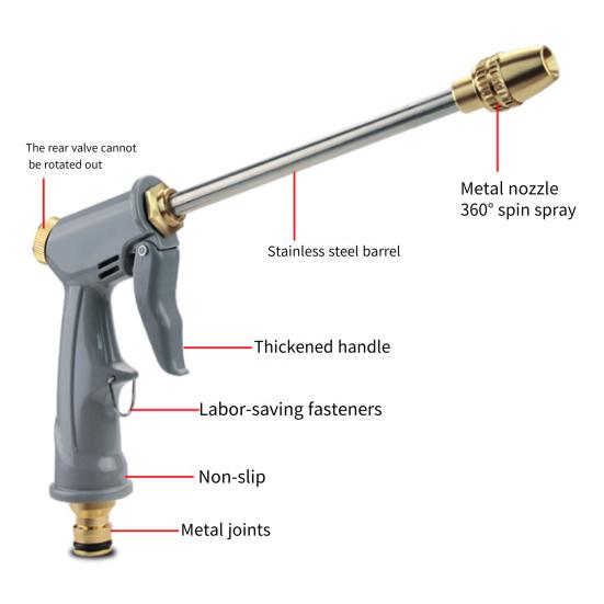 Насадка для водяного шланга, регулируемый режим распыления высокого давления, быстрый разъем, герметичный универсальный вращающийся распылитель, бытовой инструмент для мойки автомобилей