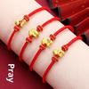 Браслет из красной плетеной веревки на год Лошади 2026 для женщин в китайском стиле, браслеты с бусинами в виде лошади, ювелирные изделия для благословения на Новый год, подарки