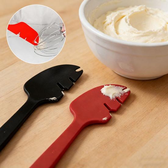 2Pcs/Set Baking Dough Scraper Heat-Resistant Mixing Scraping Batter Silicone Spatula Easy to Clean Kitchen