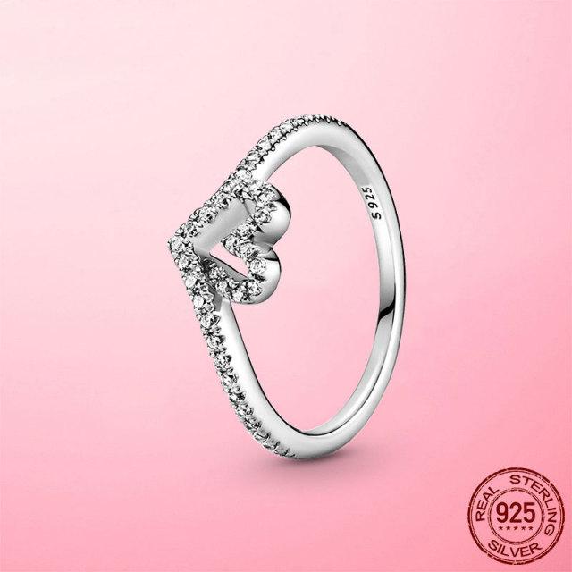 Кольца из стерлингового серебра 925 пробы Женские модные кольца