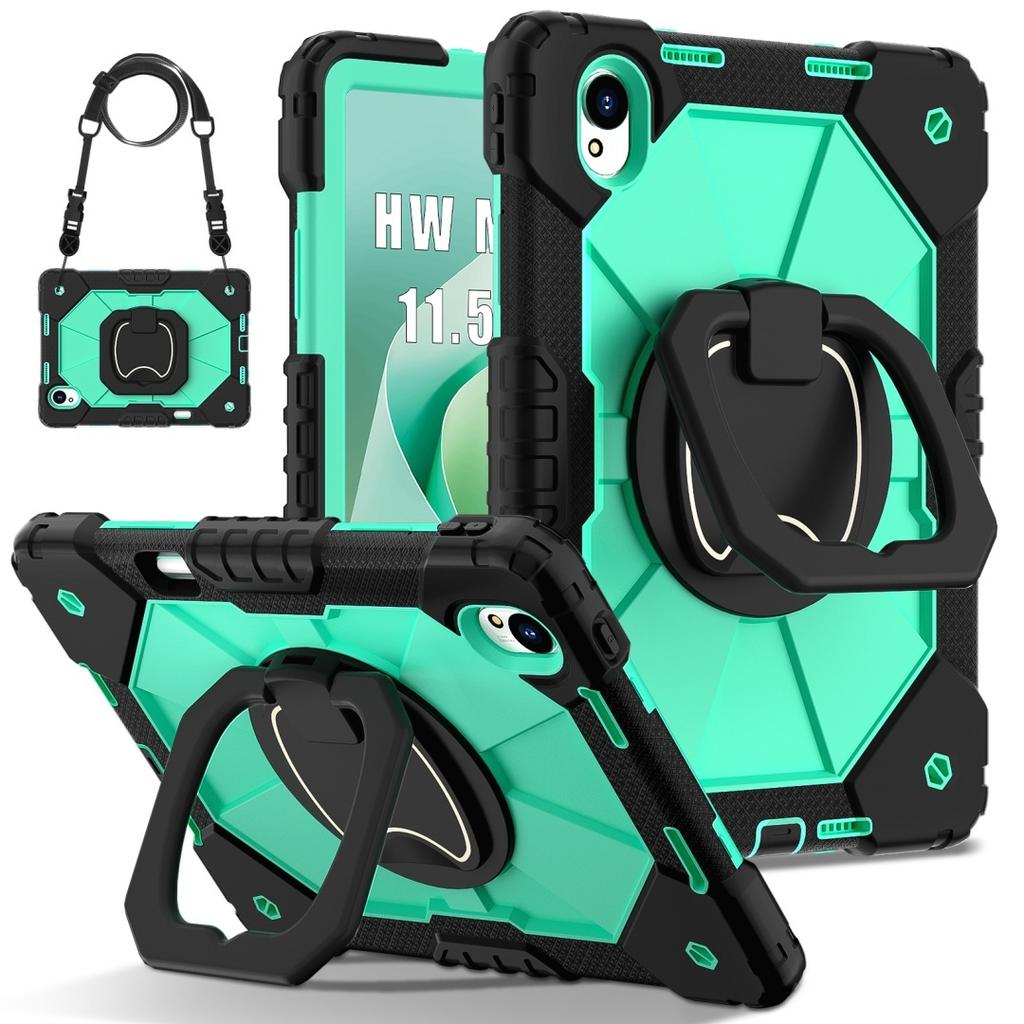 Для Huawei MatePad 11.5 S. Вращающаяся на 360° рукоятка, прочная защитная подставка TPU+PC 3 в 1, противоударный чехол для планшета и ПК