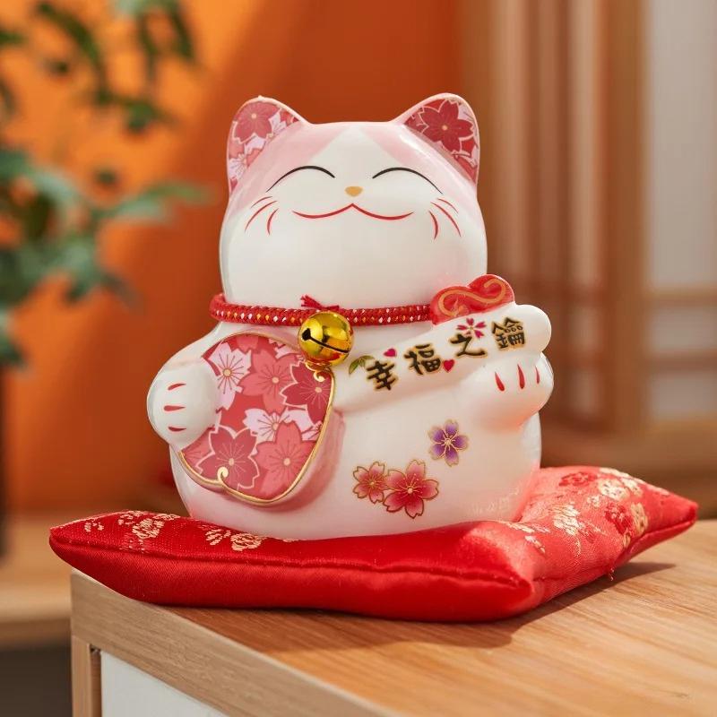 НОВАЯ копилка «Счастливый кот», креативное украшение, керамический кот удачи в японском стиле, подарок на открытие нового магазина, украшение для дома