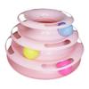 Игровой комплекс для кошек Башня-вертушка и мяч Кошка (розовый)