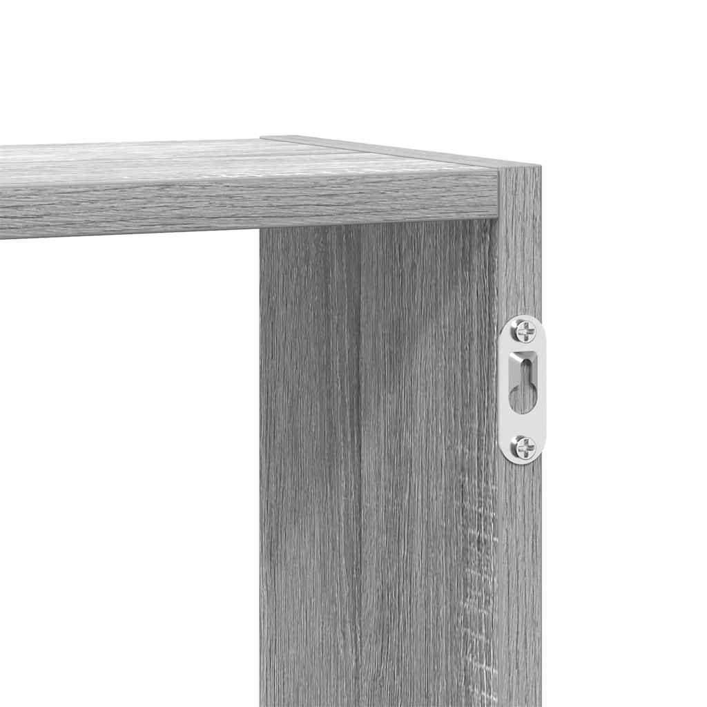 Cube Shelf with 5 Compartments Grey Sonoma Particleboard